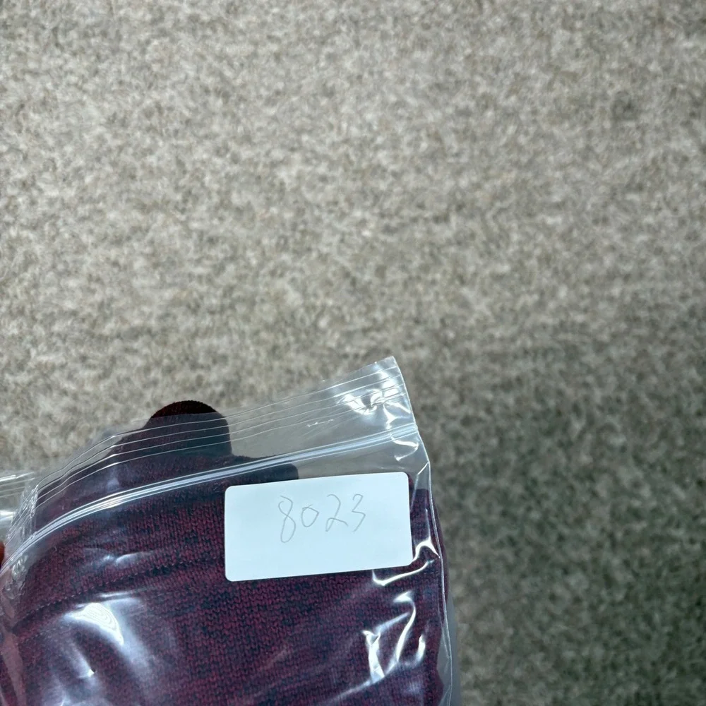 Eddie Bauer Mens TXL Quarter Zip Fleece Pullover Burgundy Marled Sweater Knit